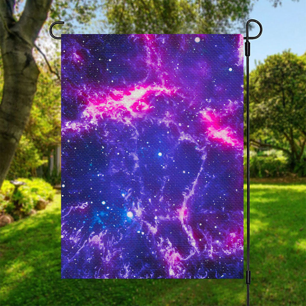 Dark Purple Universe Galaxy Space Print Garden Flag