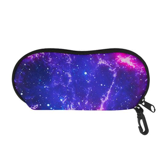 Dark Purple Universe Galaxy Space Print Glasses Case