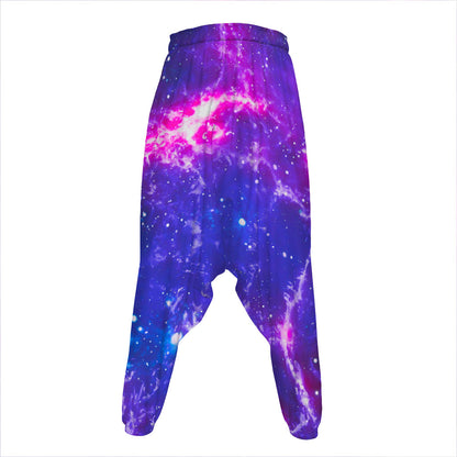Dark Purple Universe Galaxy Space Print Hammer Pants
