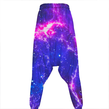 Dark Purple Universe Galaxy Space Print Hammer Pants