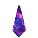 Dark Purple Universe Galaxy Space Print Hand Towel