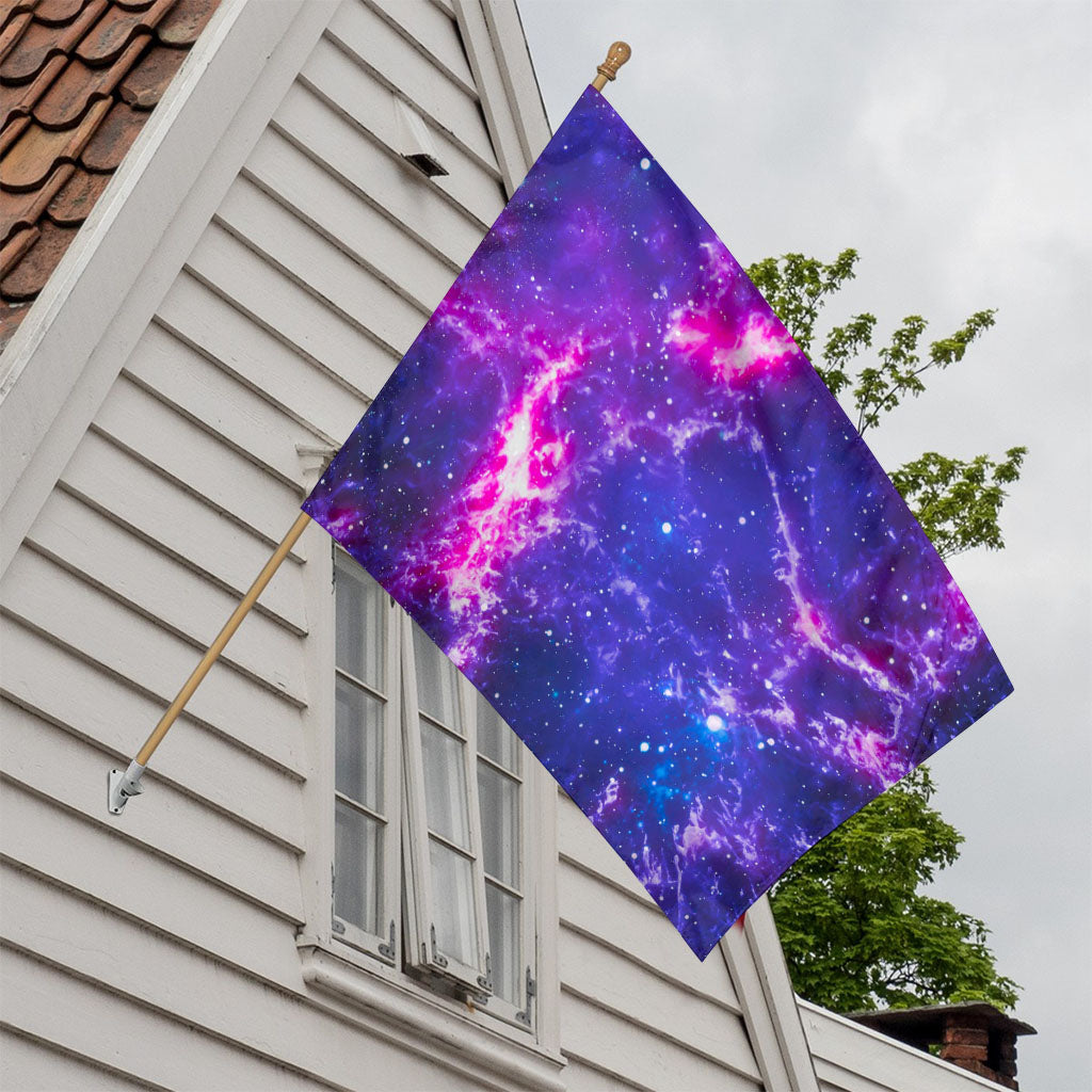 Dark Purple Universe Galaxy Space Print House Flag