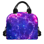 Dark Purple Universe Galaxy Space Print Insulated Lunch Bag