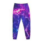 Dark Purple Universe Galaxy Space Print Jogger Pants