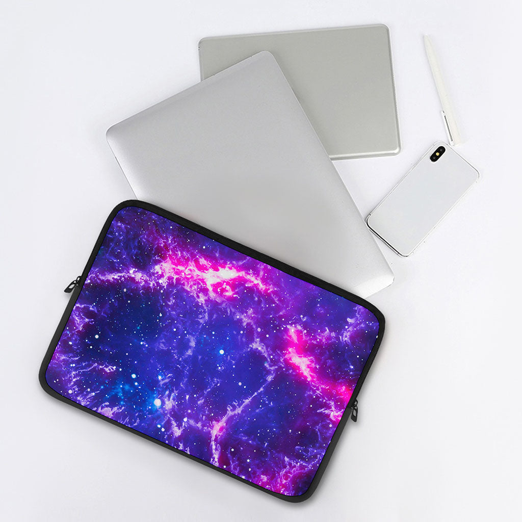 Dark Purple Universe Galaxy Space Print Laptop Sleeve