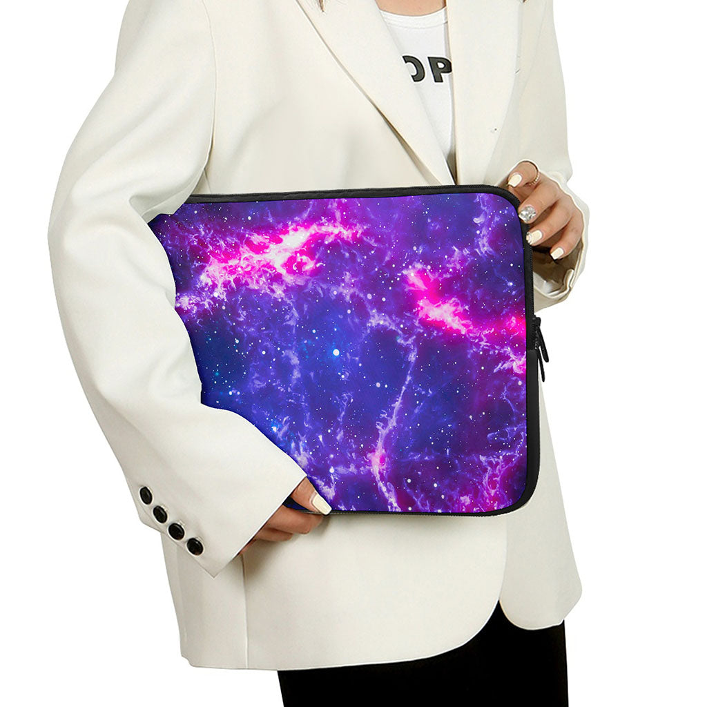 Dark Purple Universe Galaxy Space Print Laptop Sleeve