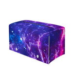 Dark Purple Universe Galaxy Space Print Leather Tissue Box Cover