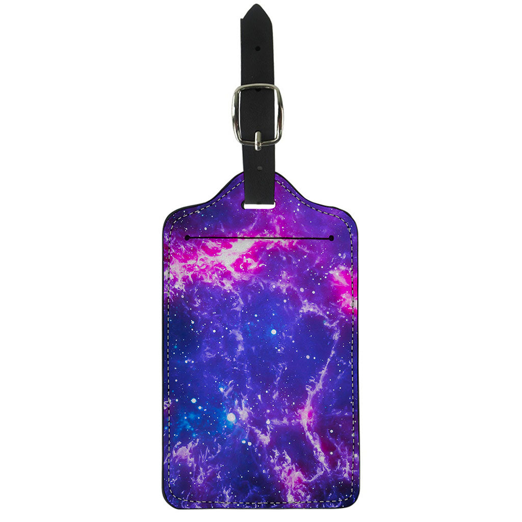 Dark Purple Universe Galaxy Space Print Luggage Tag