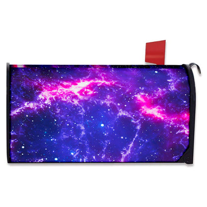 Dark Purple Universe Galaxy Space Print Mailbox Cover