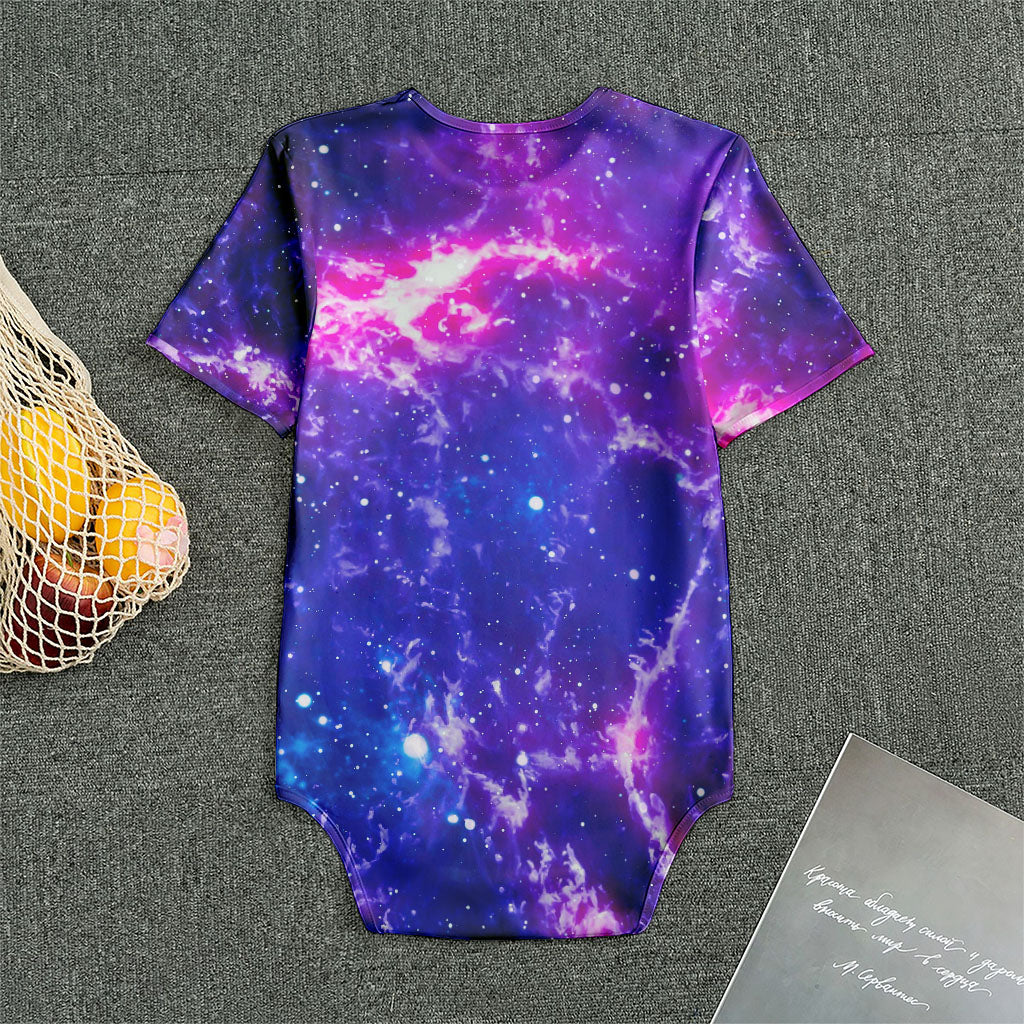 Dark Purple Universe Galaxy Space Print Men's Bodysuit