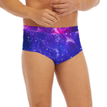 Dark Purple Universe Galaxy Space Print Men's Briefs