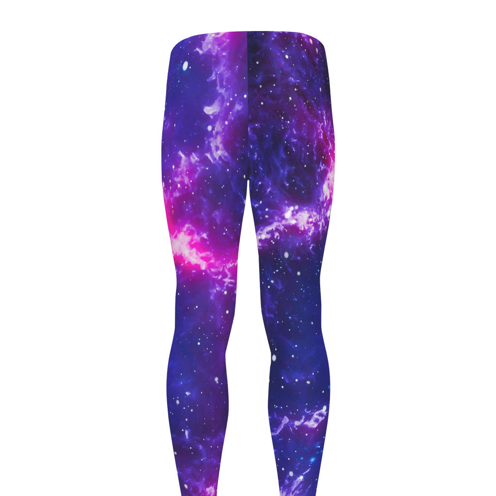 Dark Purple Universe Galaxy Space Print Men's leggings