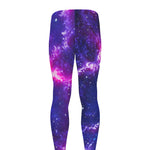 Dark Purple Universe Galaxy Space Print Men's leggings