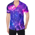 Dark Purple Universe Galaxy Space Print Men's Shirt