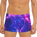 Dark Purple Universe Galaxy Space Print Men's Short Boxer Briefs