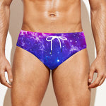 Dark Purple Universe Galaxy Space Print Men's Swim Briefs