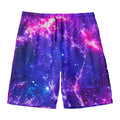 Dark Purple Universe Galaxy Space Print Men's Swim Trunks