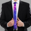 Dark Purple Universe Galaxy Space Print Necktie