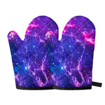 Dark Purple Universe Galaxy Space Print Oven Mitts