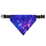 Dark Purple Universe Galaxy Space Print Over The Collar Dog Bandana