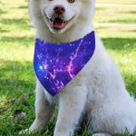 Dark Purple Universe Galaxy Space Print Over The Collar Dog Bandana