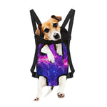 Dark Purple Universe Galaxy Space Print Pet Carrier Backpack