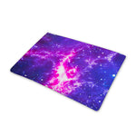Dark Purple Universe Galaxy Space Print Pet Cooling Mat Cover