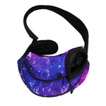 Dark Purple Universe Galaxy Space Print Pet Sling Carrier