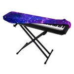 Dark Purple Universe Galaxy Space Print Piano Keyboard Cover