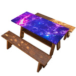 Dark Purple Universe Galaxy Space Print Picnic Table Cover