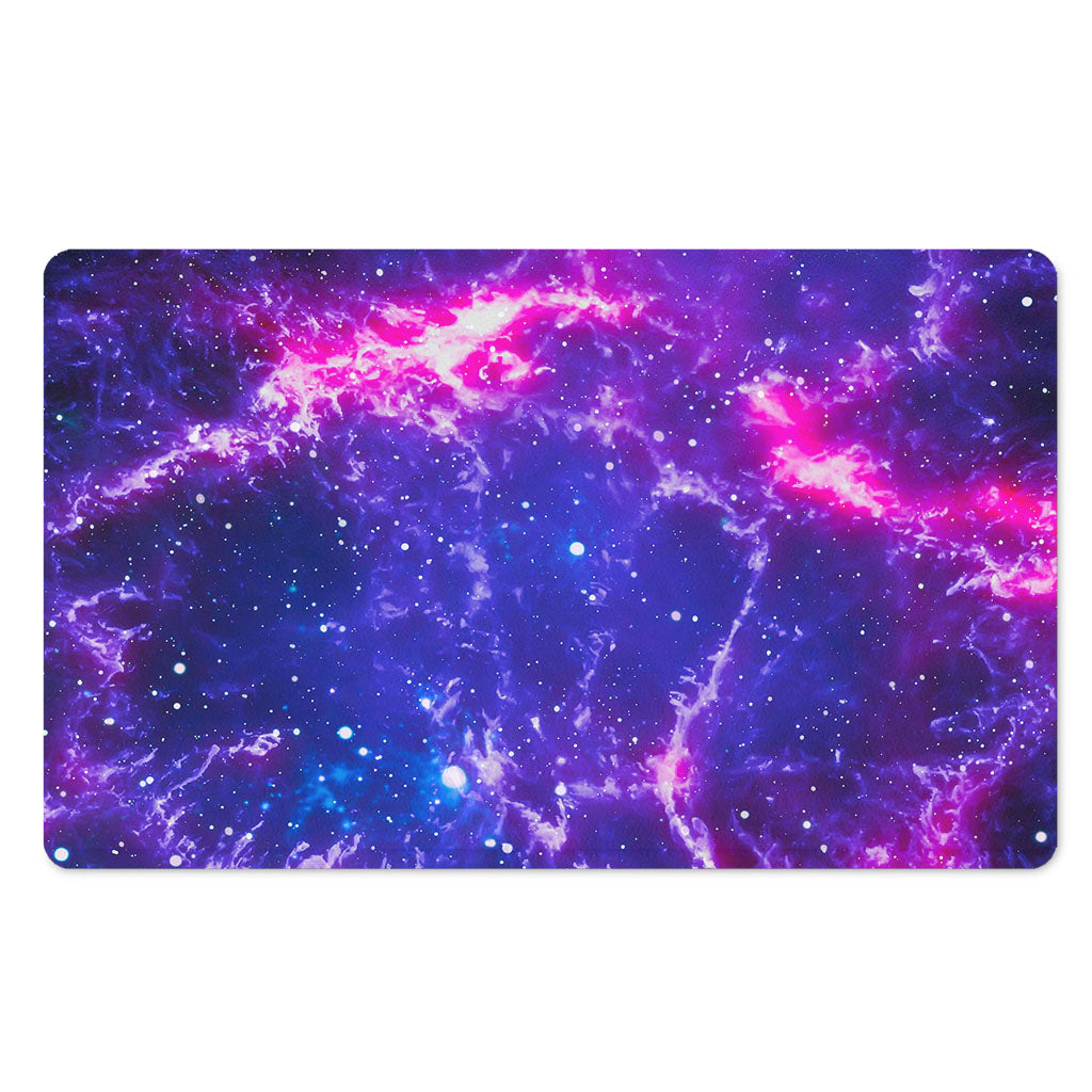 Dark Purple Universe Galaxy Space Print Polyester Doormat