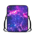 Dark Purple Universe Galaxy Space Print Rectangular Crossbody Bag