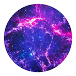 Dark Purple Universe Galaxy Space Print Round Blanket