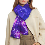 Dark Purple Universe Galaxy Space Print Scarf