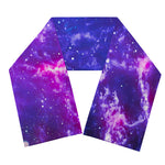 Dark Purple Universe Galaxy Space Print Scarf