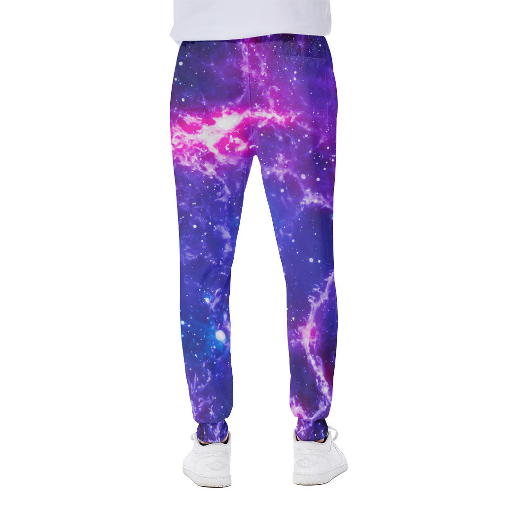 Dark Purple Universe Galaxy Space Print Scuba Joggers