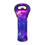 Dark Purple Universe Galaxy Space Print Single Neoprene Wine Tote