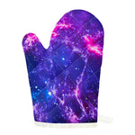 Dark Purple Universe Galaxy Space Print Single Oven Mitt