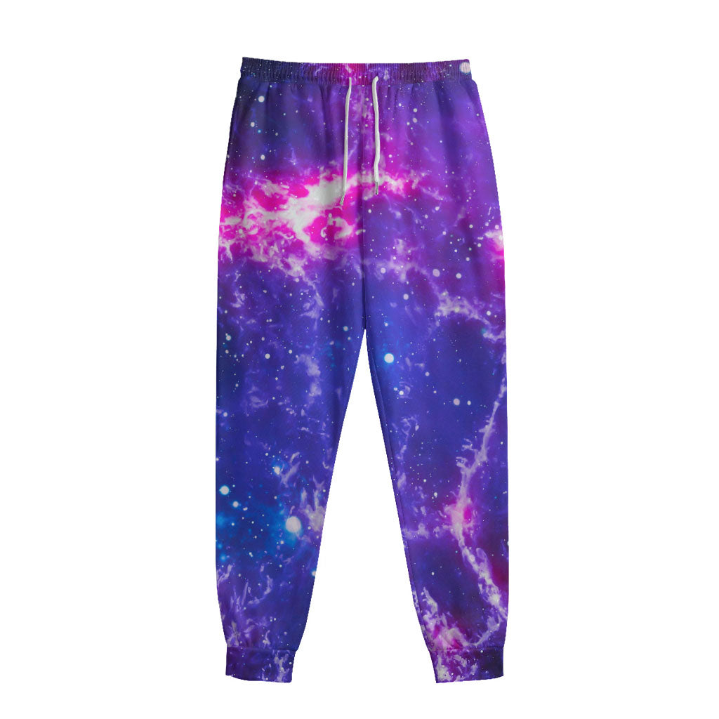 Dark Purple Universe Galaxy Space Print Sweatpants