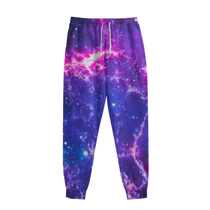 Dark Purple Universe Galaxy Space Print Sweatpants