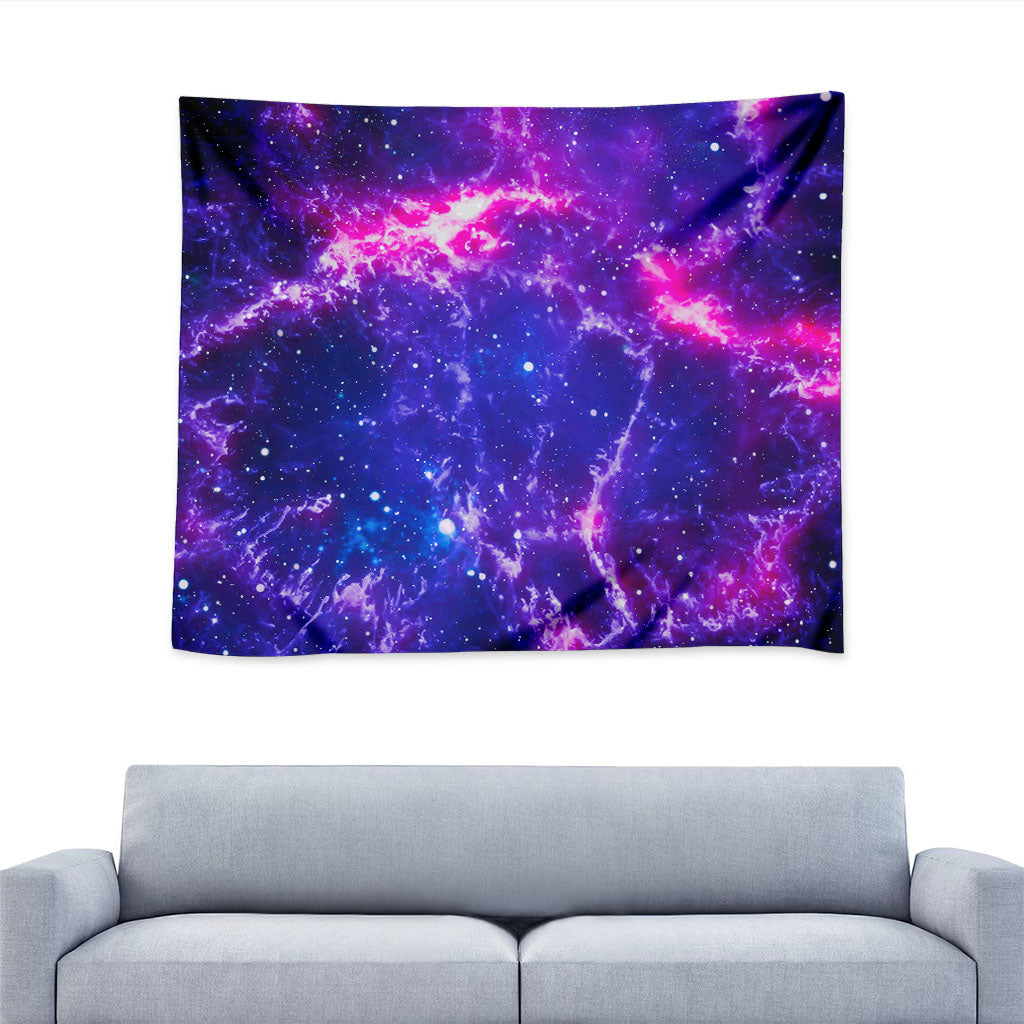 Dark Purple Universe Galaxy Space Print Tapestry