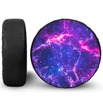Dark Purple Universe Galaxy Space Print Tire Cover