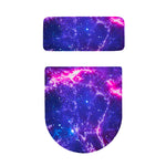 Dark Purple Universe Galaxy Space Print Toilet Lid And Tank Cover Set