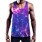 Dark Purple Universe Galaxy Space Print Training Tank Top