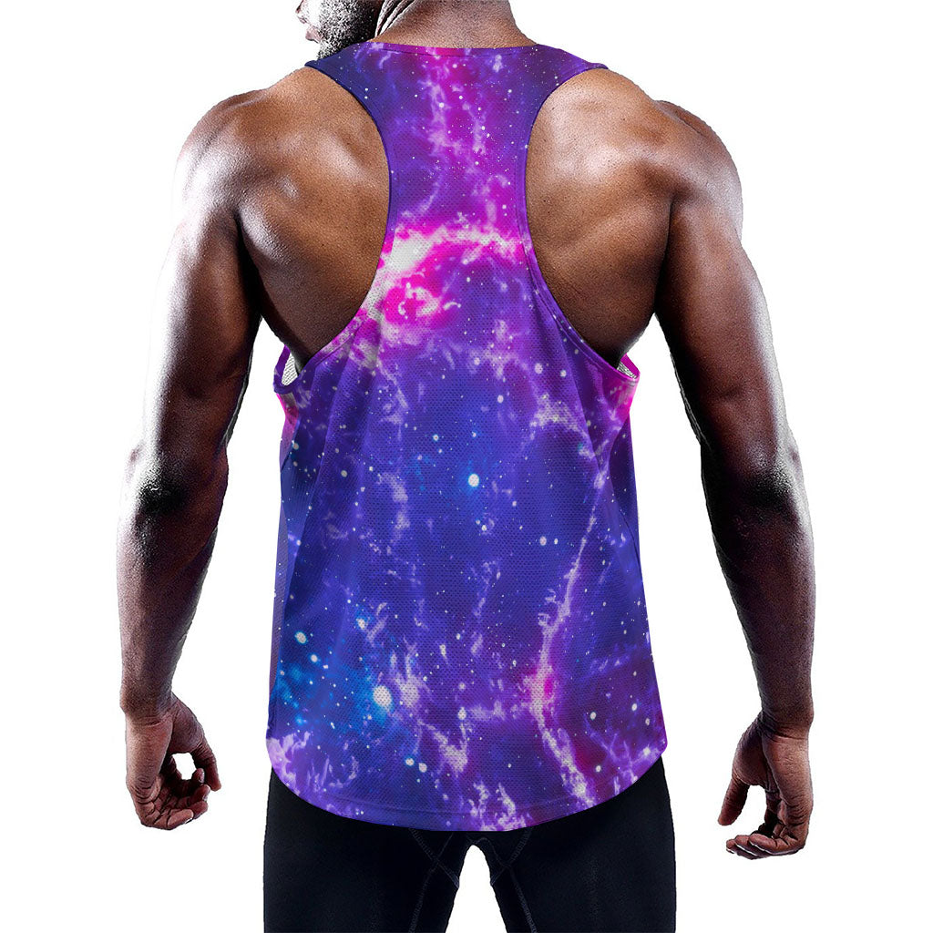 Dark Purple Universe Galaxy Space Print Training Tank Top