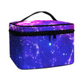 Dark Purple Universe Galaxy Space Print Travel Makeup Bag