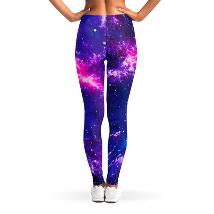 Dark Purple Universe Galaxy Space Print Women's Leggings