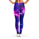 Dark Purple Universe Galaxy Space Print Women's Leggings