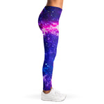 Dark Purple Universe Galaxy Space Print Women's Leggings