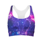 Dark Purple Universe Galaxy Space Print Women's Sports Bra